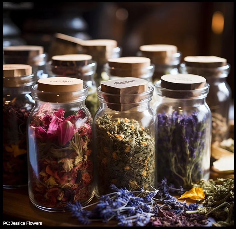Jar of a variety of cannabis options