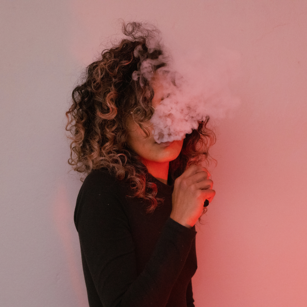 Woman Vaping